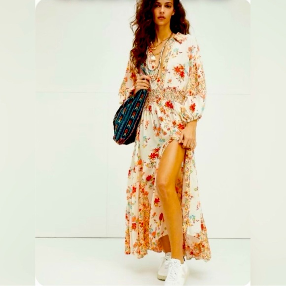Free People Boho Floral Prairie Dress - Picture 1 of 16